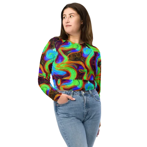 Arcane Flow on a Long Sleeve Crop Top