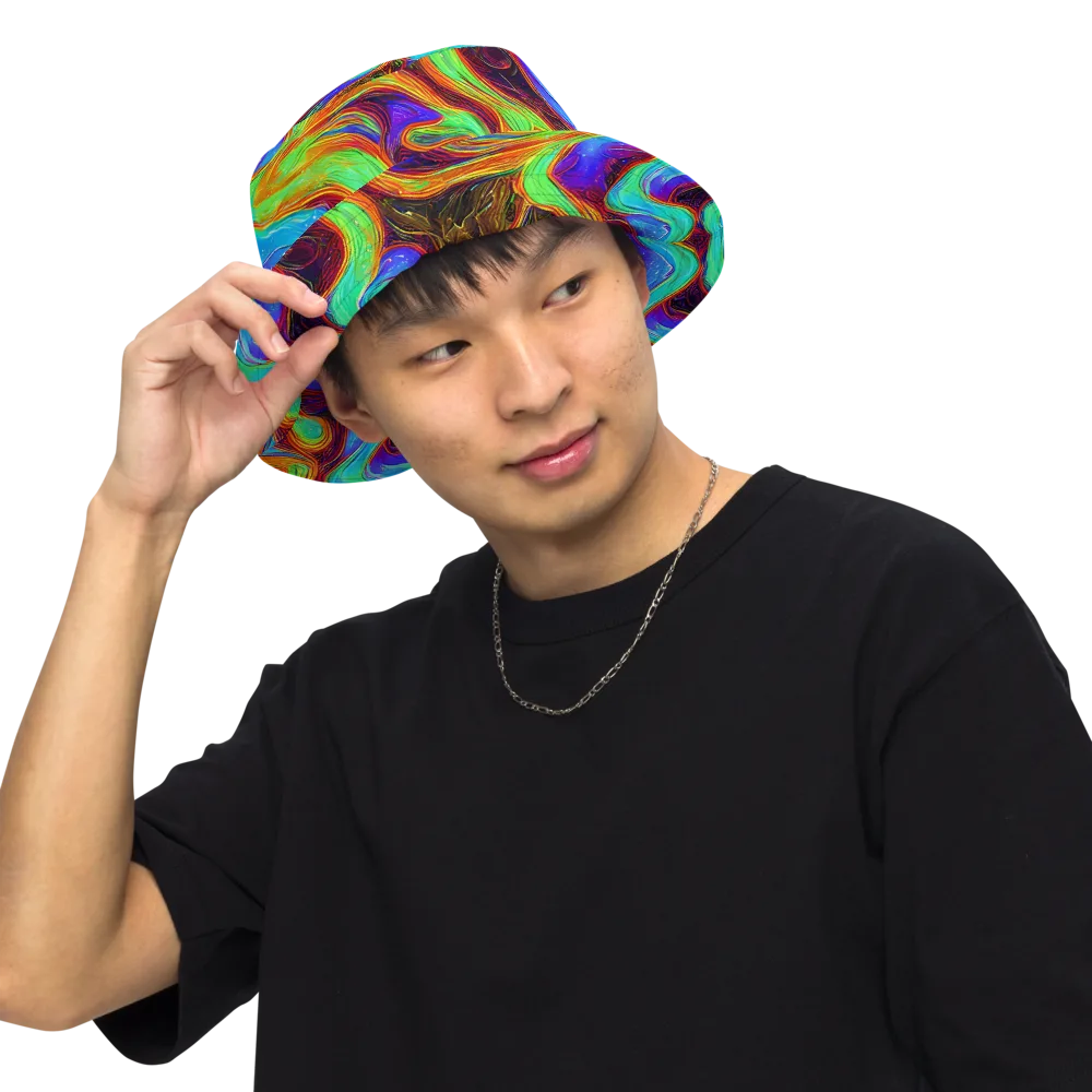 Arcane Flow on Reversible Bucket Hat — Front Inside