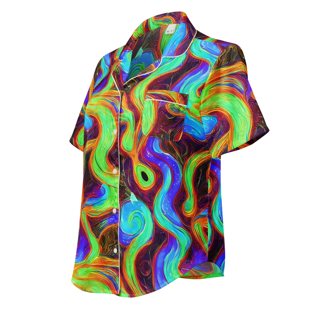 Arcane Flow on Women's Short Sleeve Pajama Top — Left Front