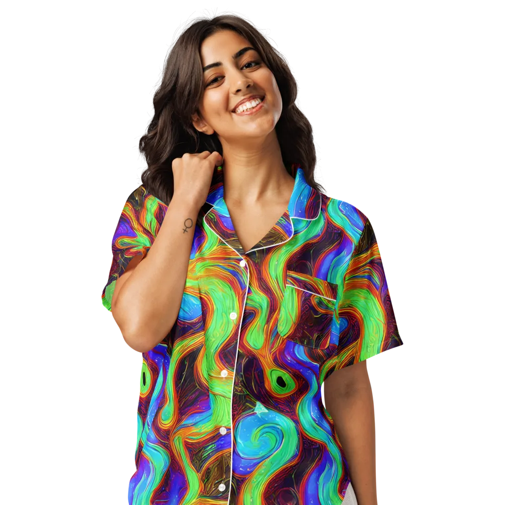 Arcane Flow on Women's Short Sleeve Pajama Top — Front