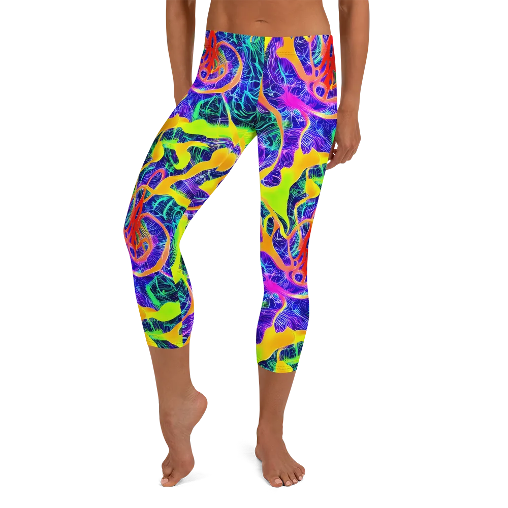 Solar Venom on Capri Leggings — Front