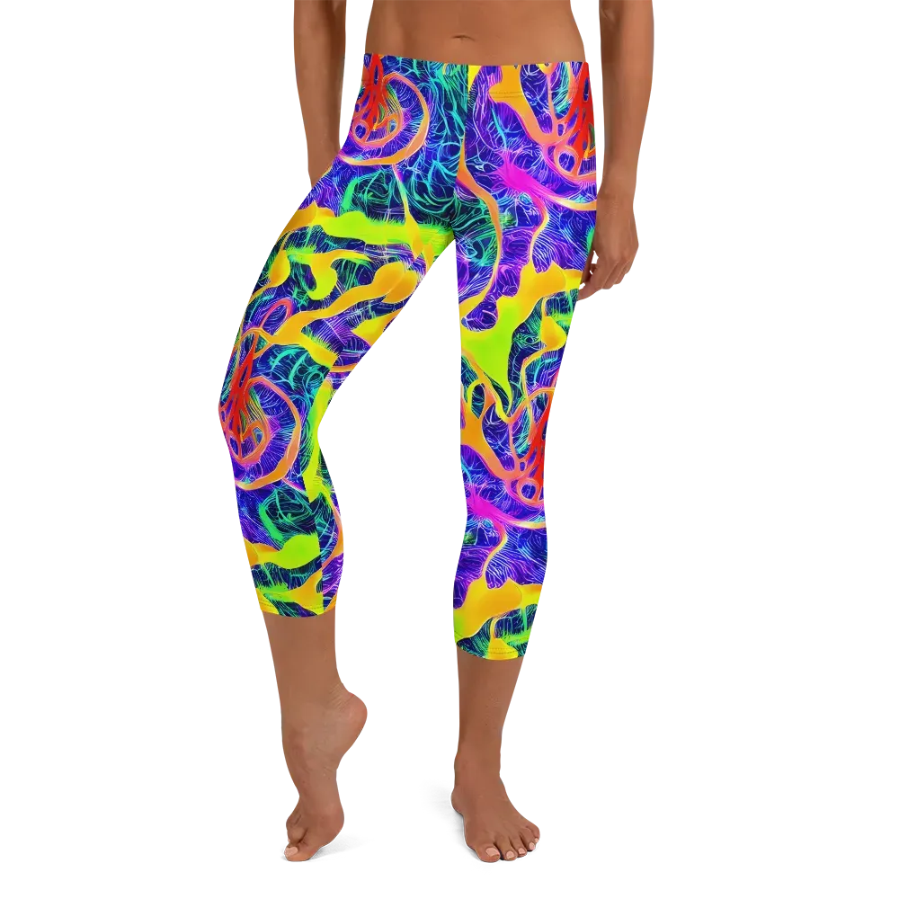 Solar Venom on Capri Leggings — Front
