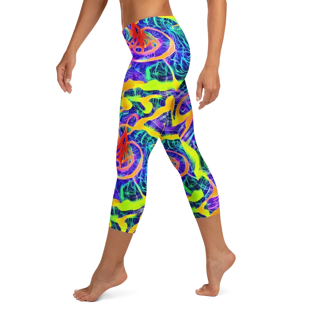 Solar Venom on Capri Leggings — Left