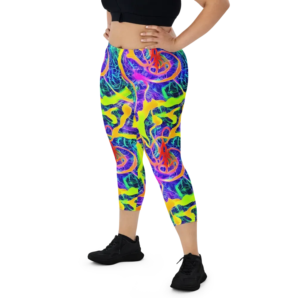 Solar Venom on Capri Leggings — Front