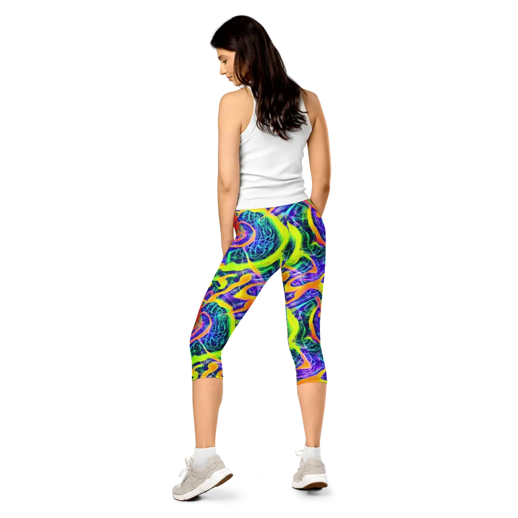 Solar Venom on Capri Leggings — Back
