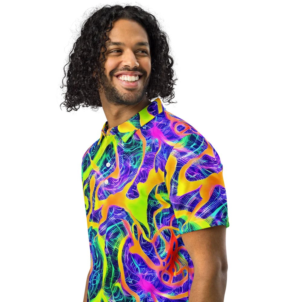 Solar Venom on Men's Slim Fit Polo Shirt — Left Front