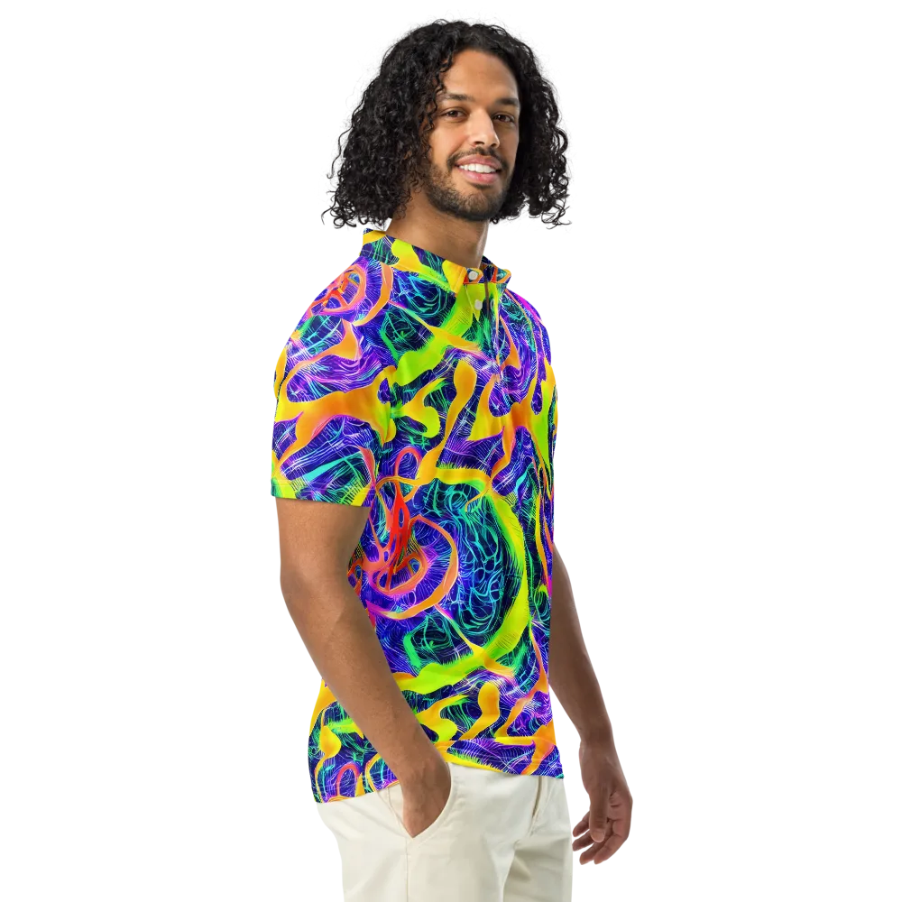 Solar Venom on Men's Slim Fit Polo Shirt — Right Front
