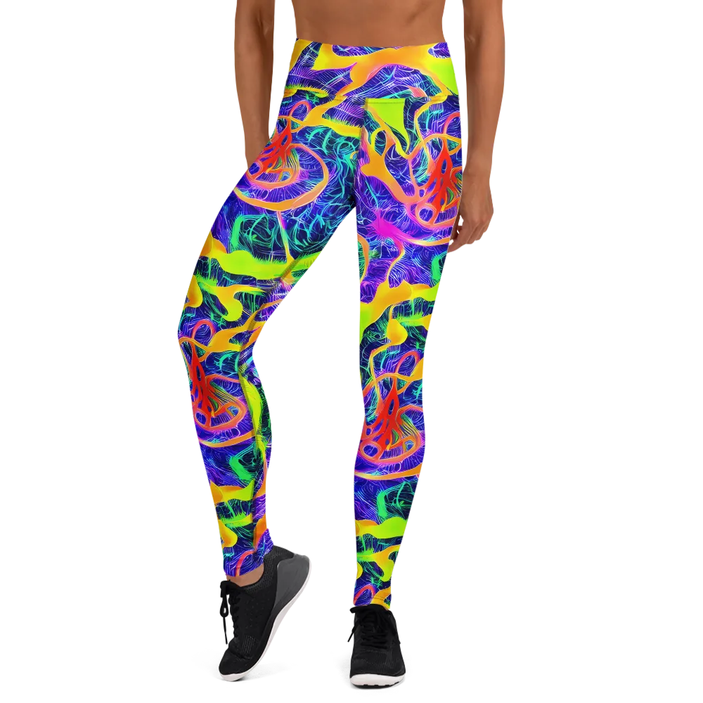 Solar Venom on Yoga Leggings — Front