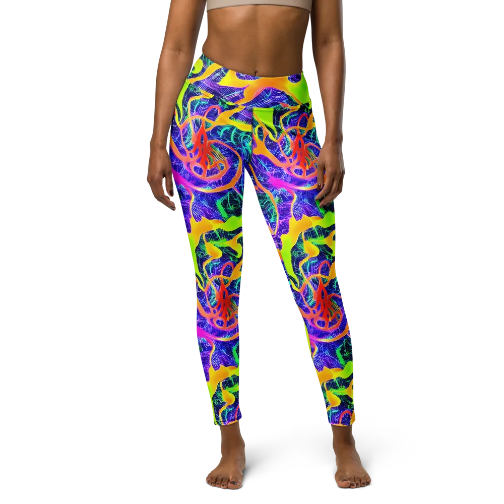 Solar Venom on Yoga Leggings — Front