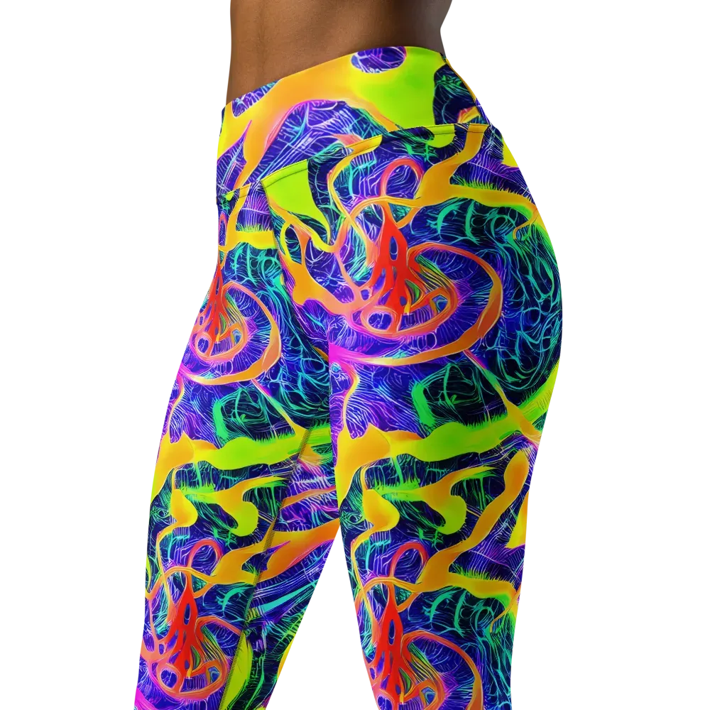 Solar Venom on Yoga Leggings — Left Front