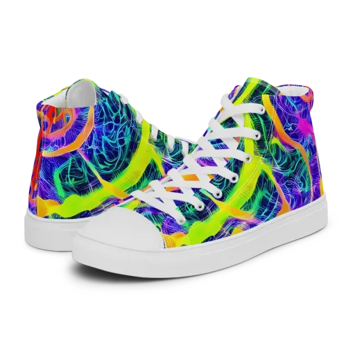 Solar Venom on a Men's High Top Canvas Shoes
