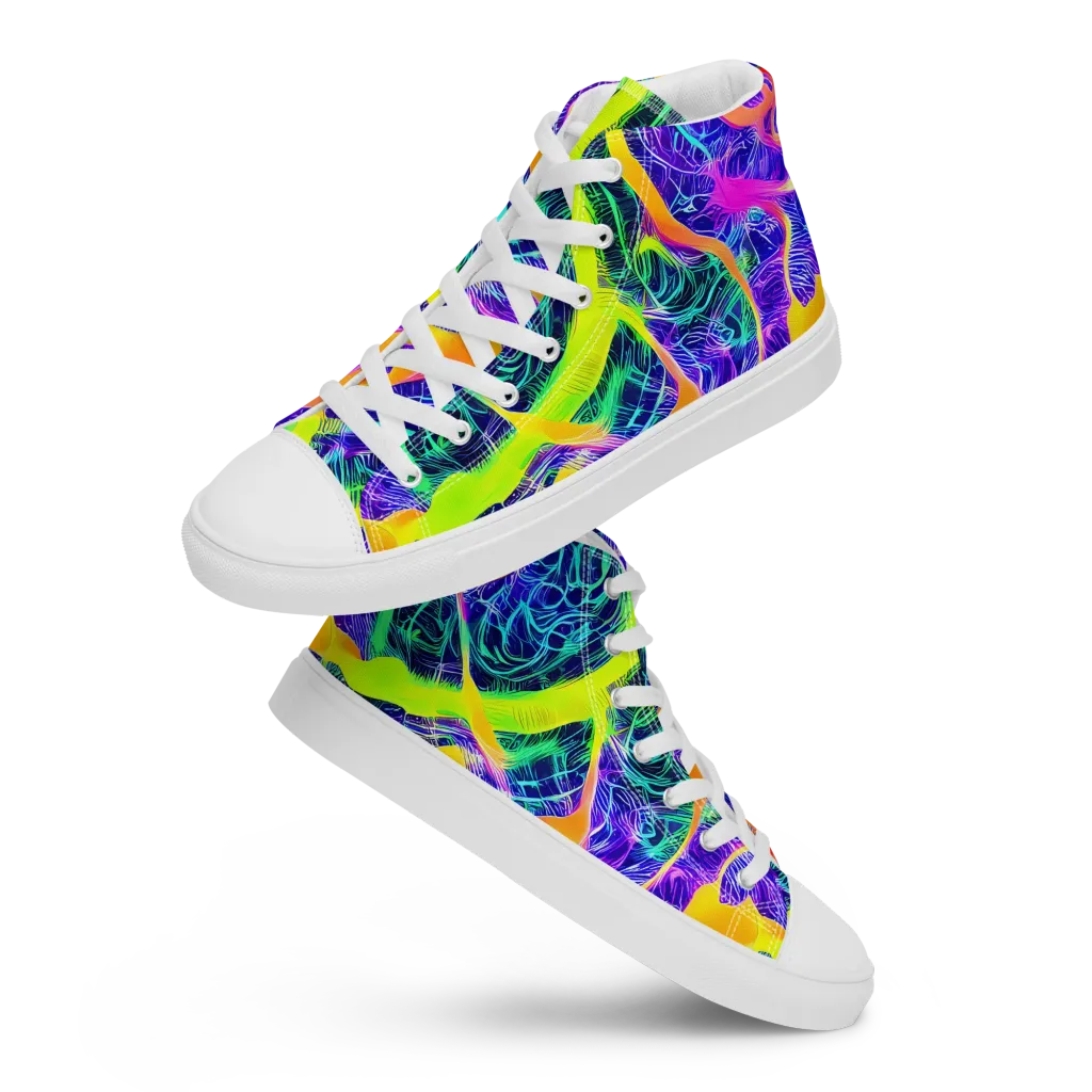 Solar Venom on Women's High Top Canvas Shoes — Front