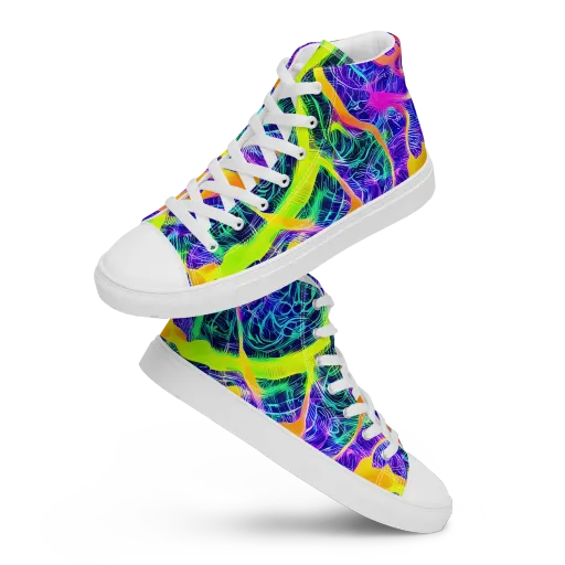 Solar Venom on a Women's High Top Canvas Shoes