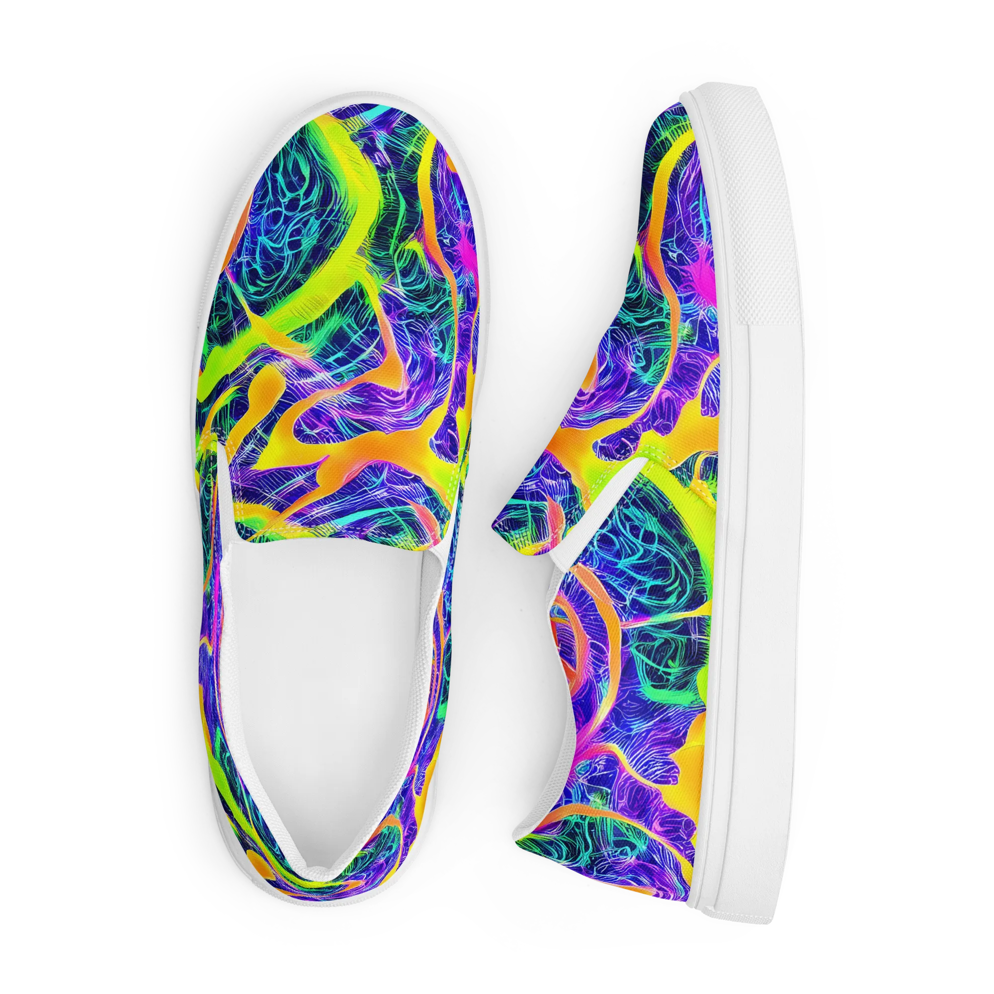 Solar Venom on Men's Slip-On Canvas Shoes — Front