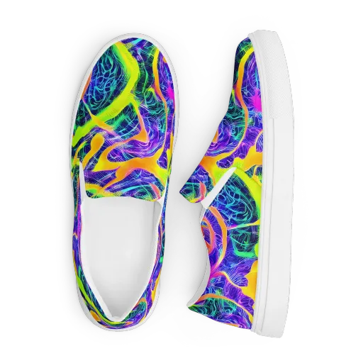 Solar Venom on a Men's Slip-On Canvas Shoes