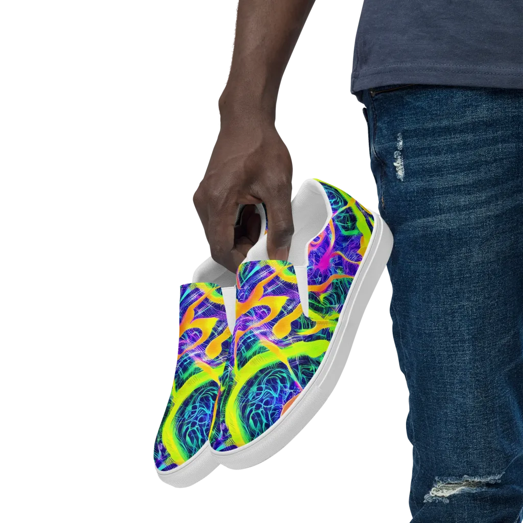 Solar Venom on Men's Slip-On Canvas Shoes — Left Front
