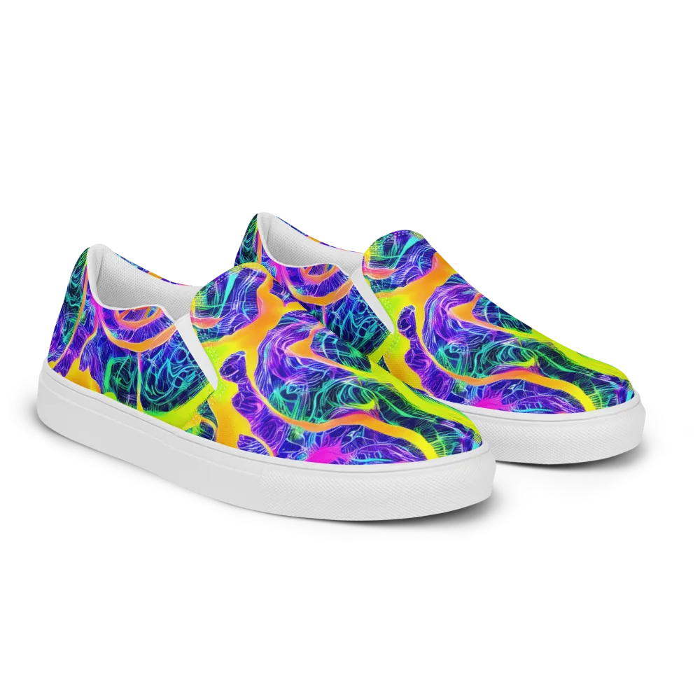 Solar Venom on Women's Slip-On Canvas Shoes — Right Front