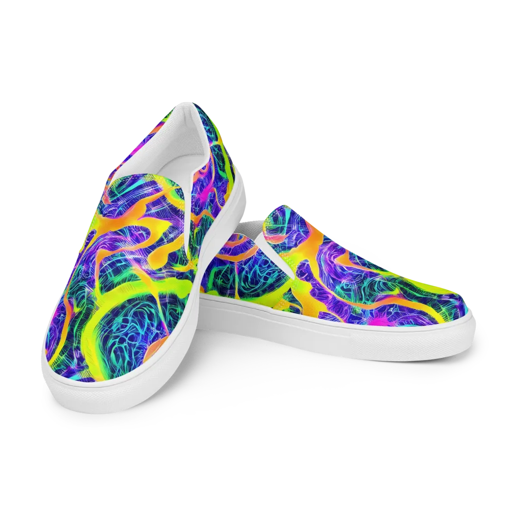 Solar Venom on Women's Slip-On Canvas Shoes — Left Front