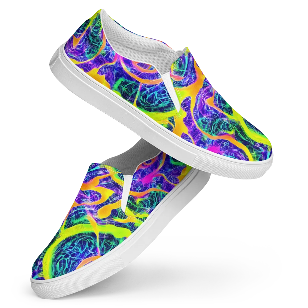 Solar Venom on Women's Slip-On Canvas Shoes — Front