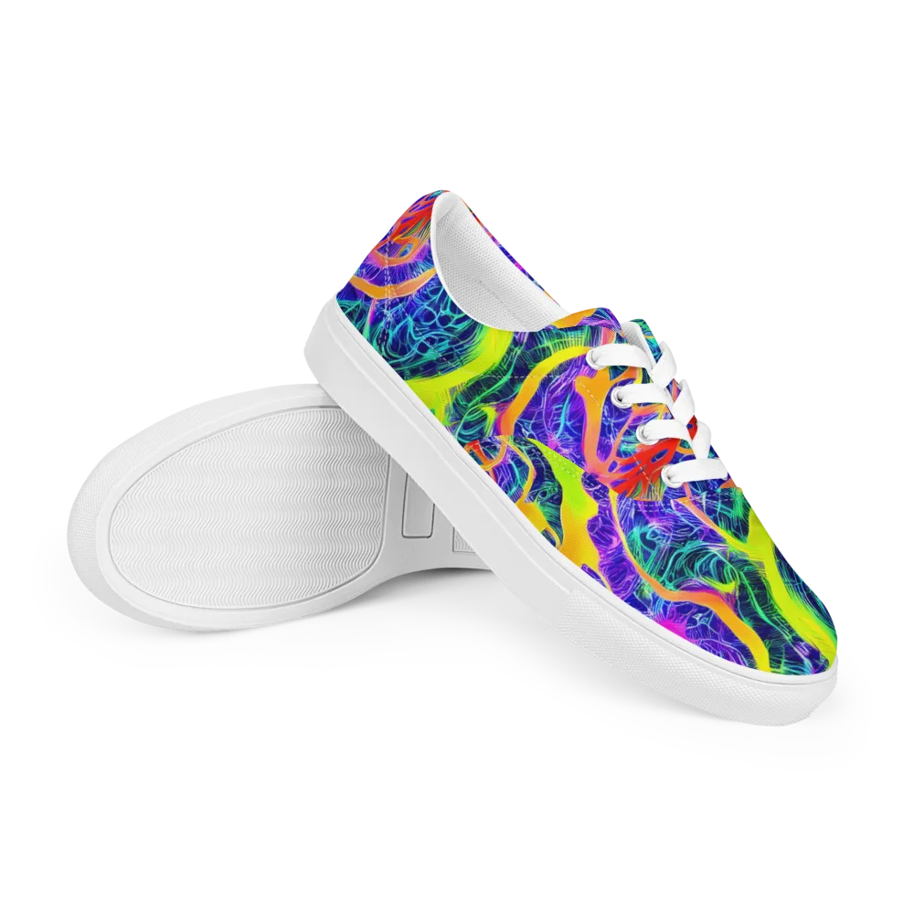 Solar Venom on Men's Lace-Up Canvas Shoes — Right Front