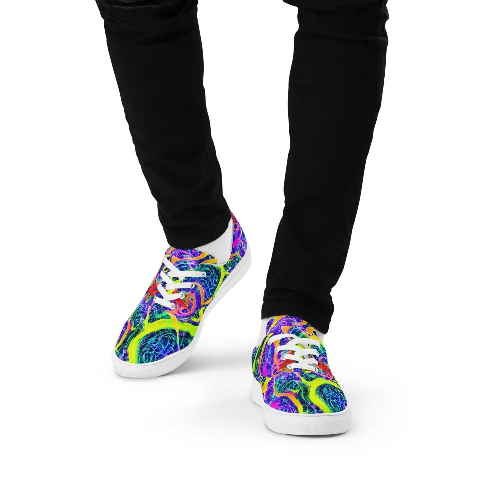 Solar Venom on Men's Lace-Up Canvas Shoes — Front