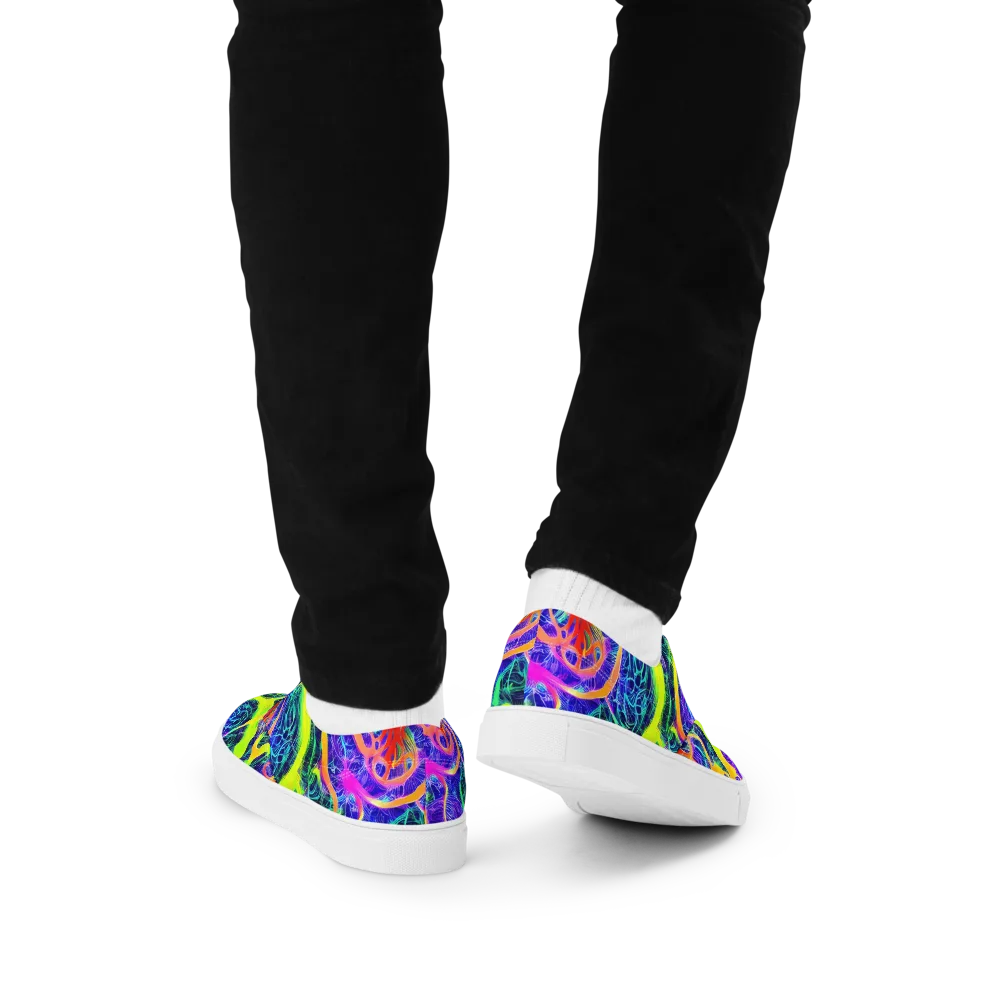 Solar Venom on Men's Lace-Up Canvas Shoes — Back