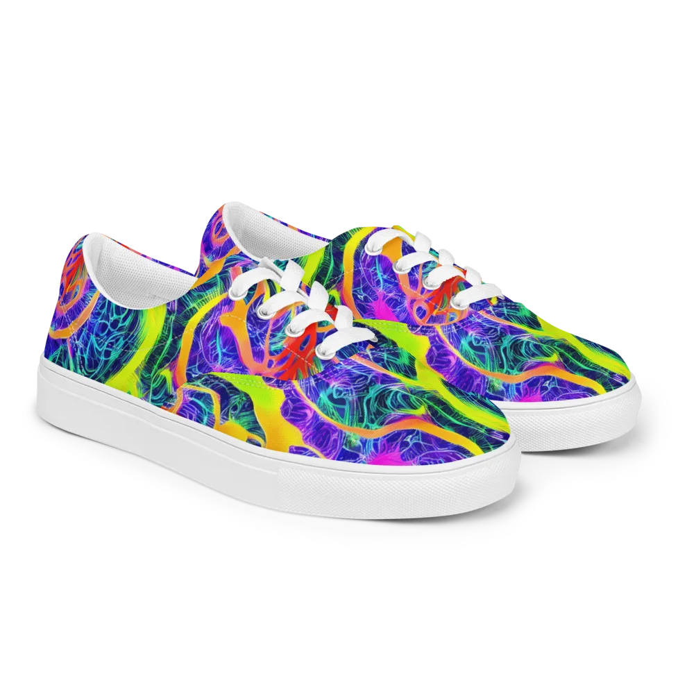 Solar Venom on Men's Lace-Up Canvas Shoes — Right Front