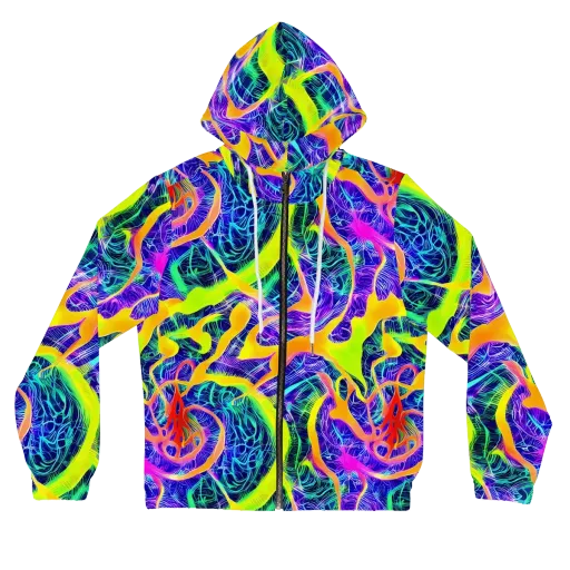 Solar Venom on a Women's Full-Zip Hoodie