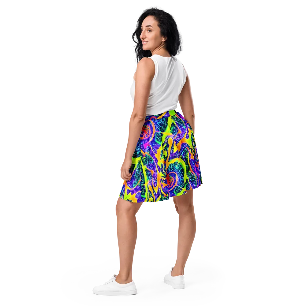Solar Venom on Skater Skirt — Back