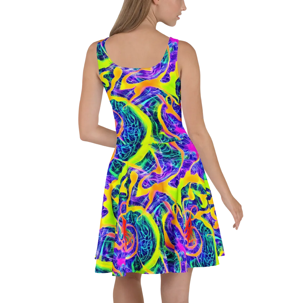 Solar Venom on Skater Dress — Back