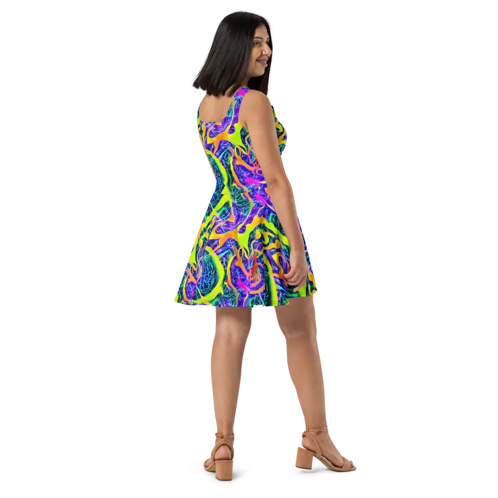 Solar Venom on Skater Dress — Right