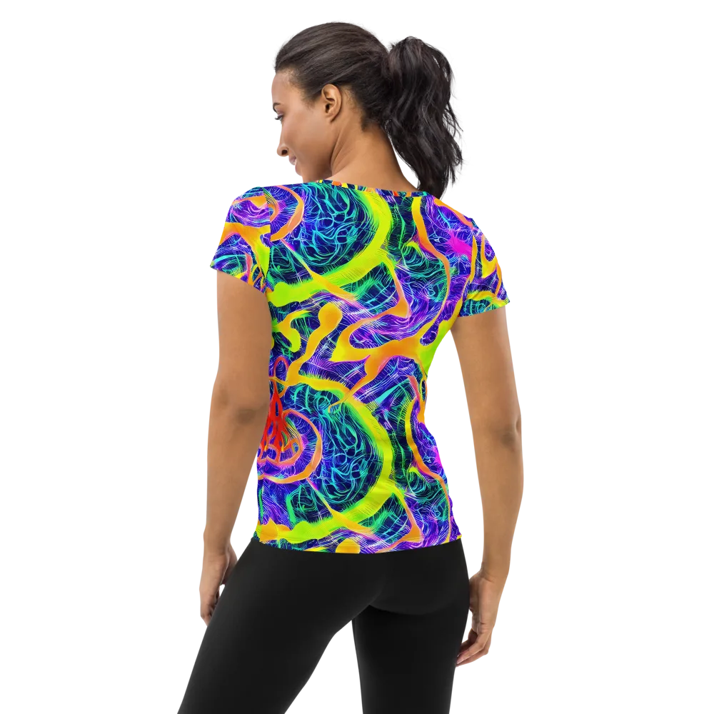 Solar Venom on Women's Athletic T-Shirt — Back