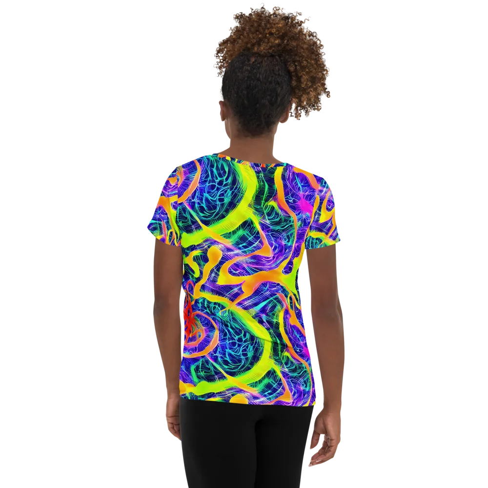 Solar Venom on Women's Athletic T-Shirt — Back