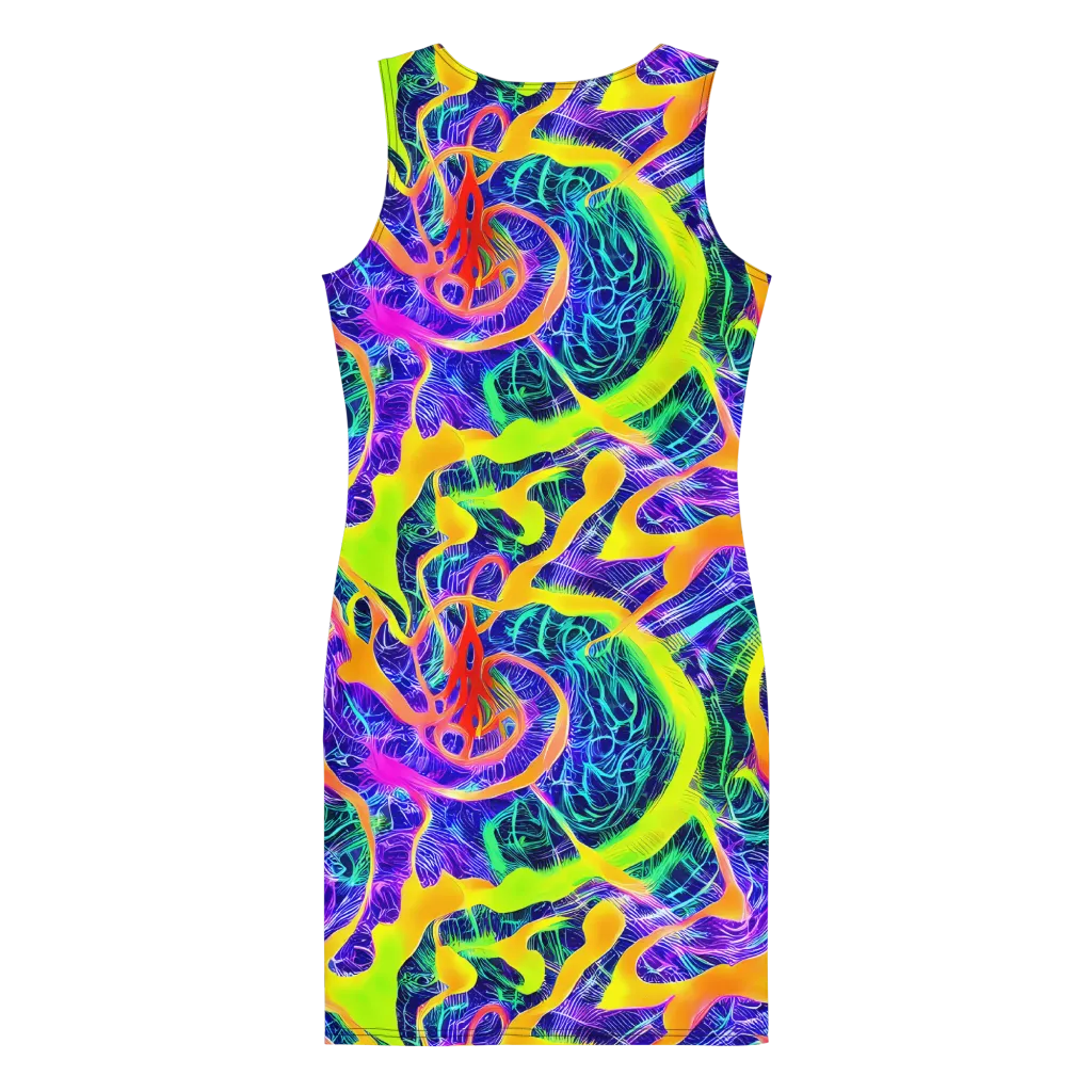 Solar Venom on Bodycon Dress — Back