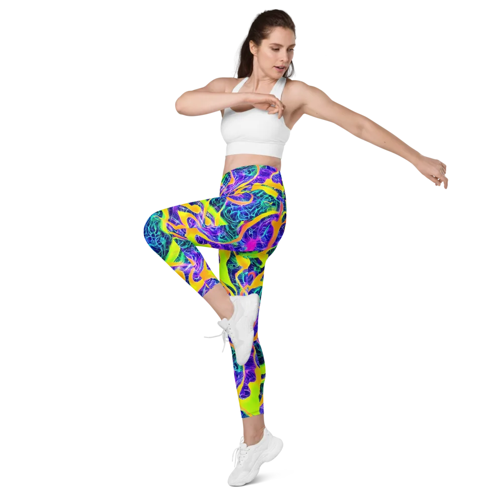 Solar Venom on Leggings with Pockets — Left Front