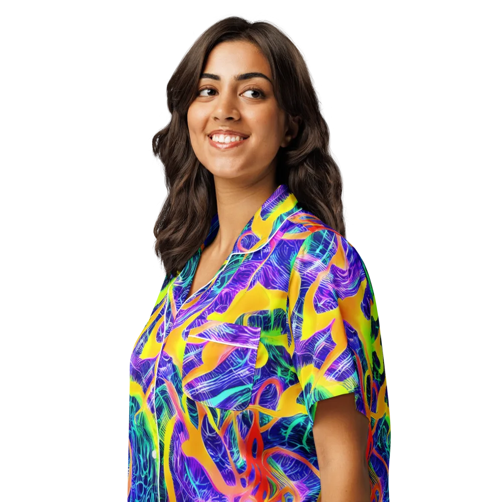 Solar Venom on Women's Short Sleeve Pajama Top — Left Front