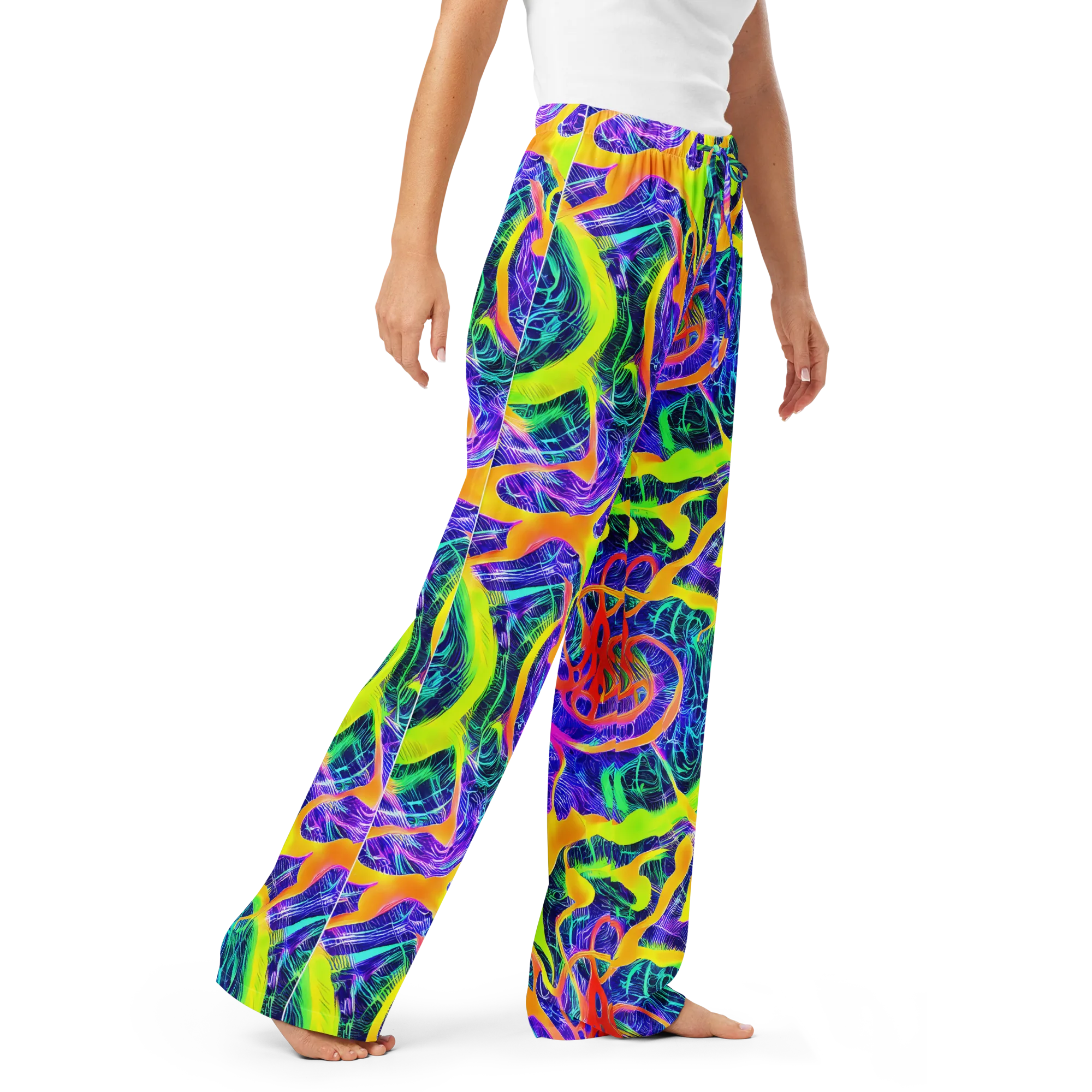 Solar Venom on Women's Pajama Pants — Right Front