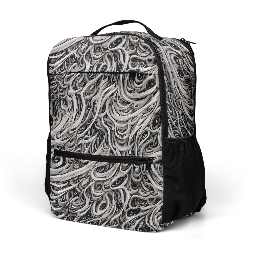 Noir Marbling on Utility Backpack — Left Front