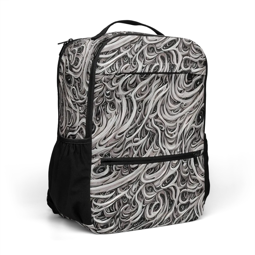 Noir Marbling on Utility Backpack — Right Front