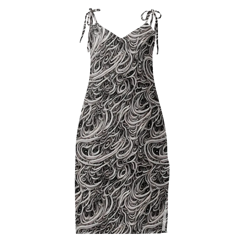 Noir Marbling on Slip Dress — Front