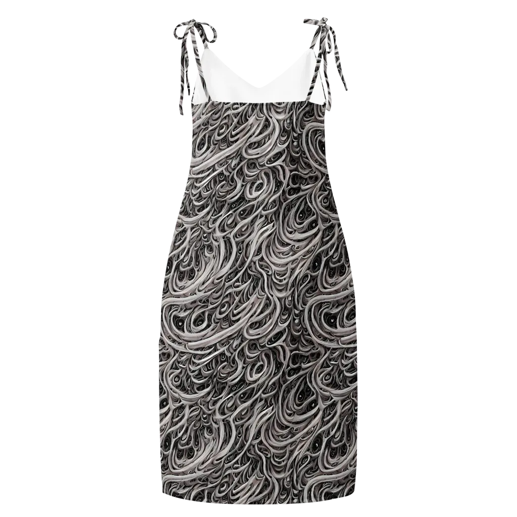 Noir Marbling on Slip Dress — Back