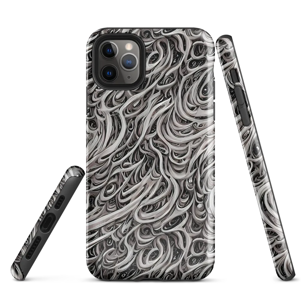 Noir Marbling on Tough Case for iPhone® — Front