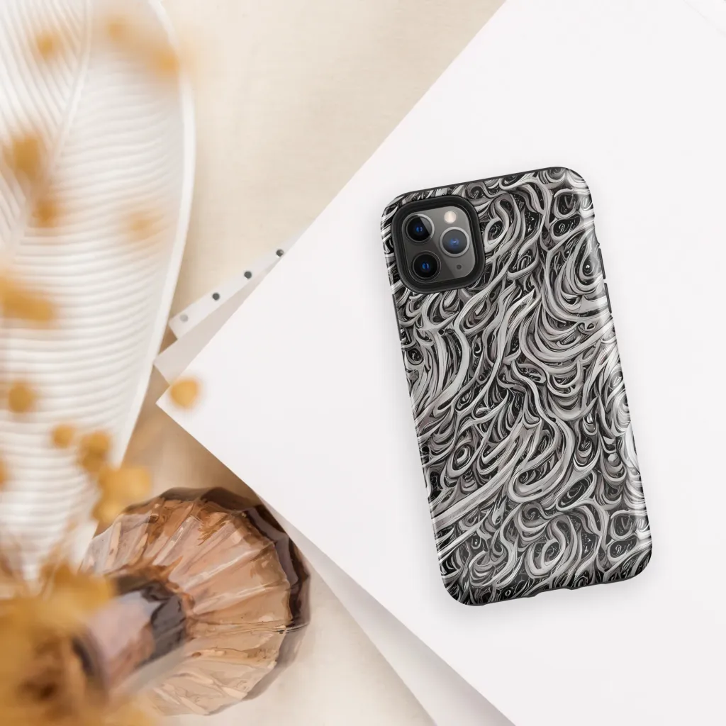 Noir Marbling on Tough Case for iPhone® — Front