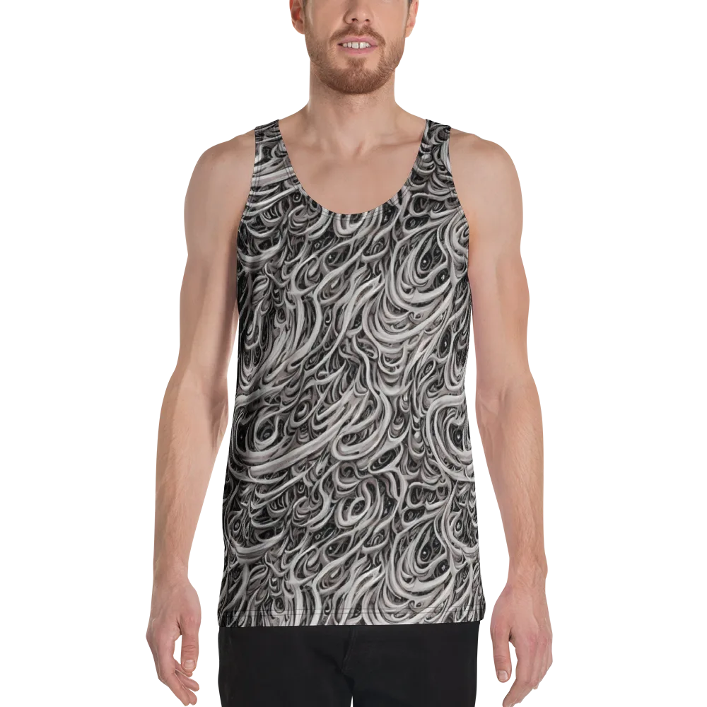 Noir Marbling on Men's Tank Top — Front