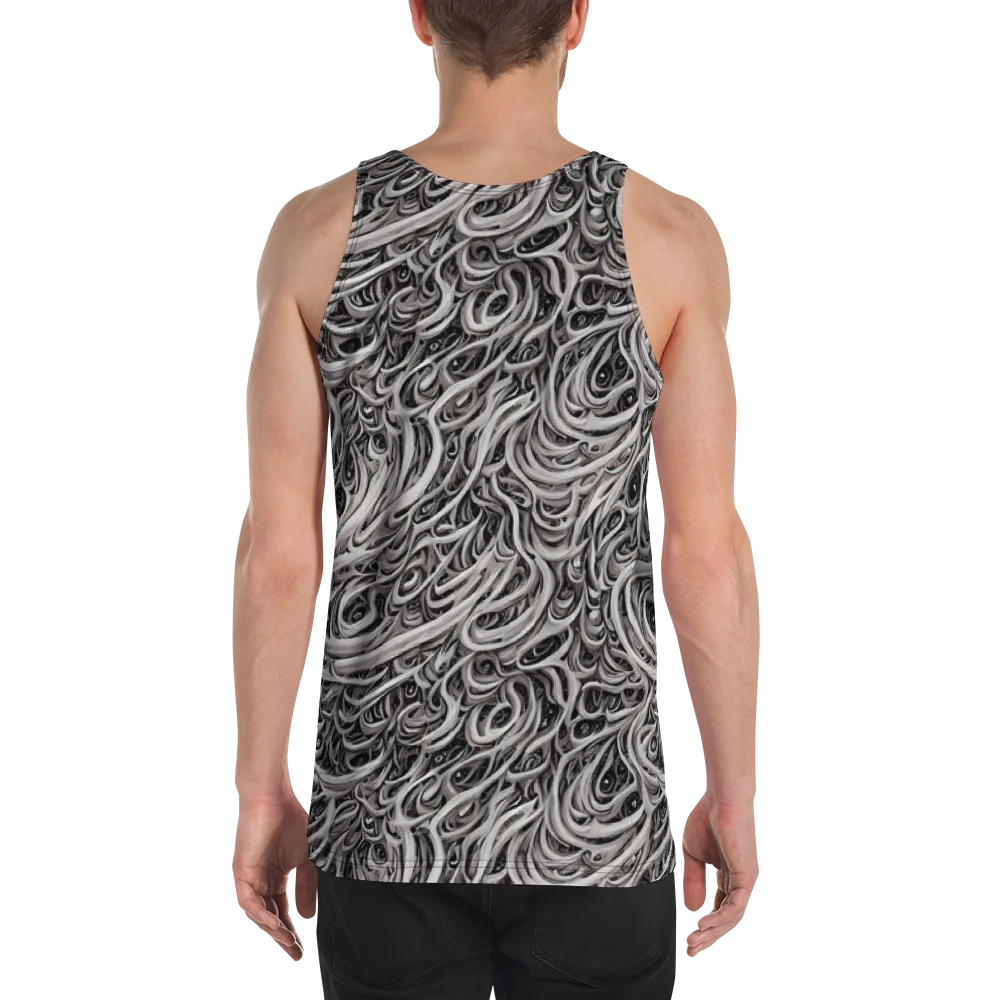 Noir Marbling on Men's Tank Top — Back
