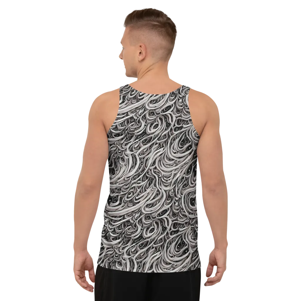 Noir Marbling on Men's Tank Top — Back