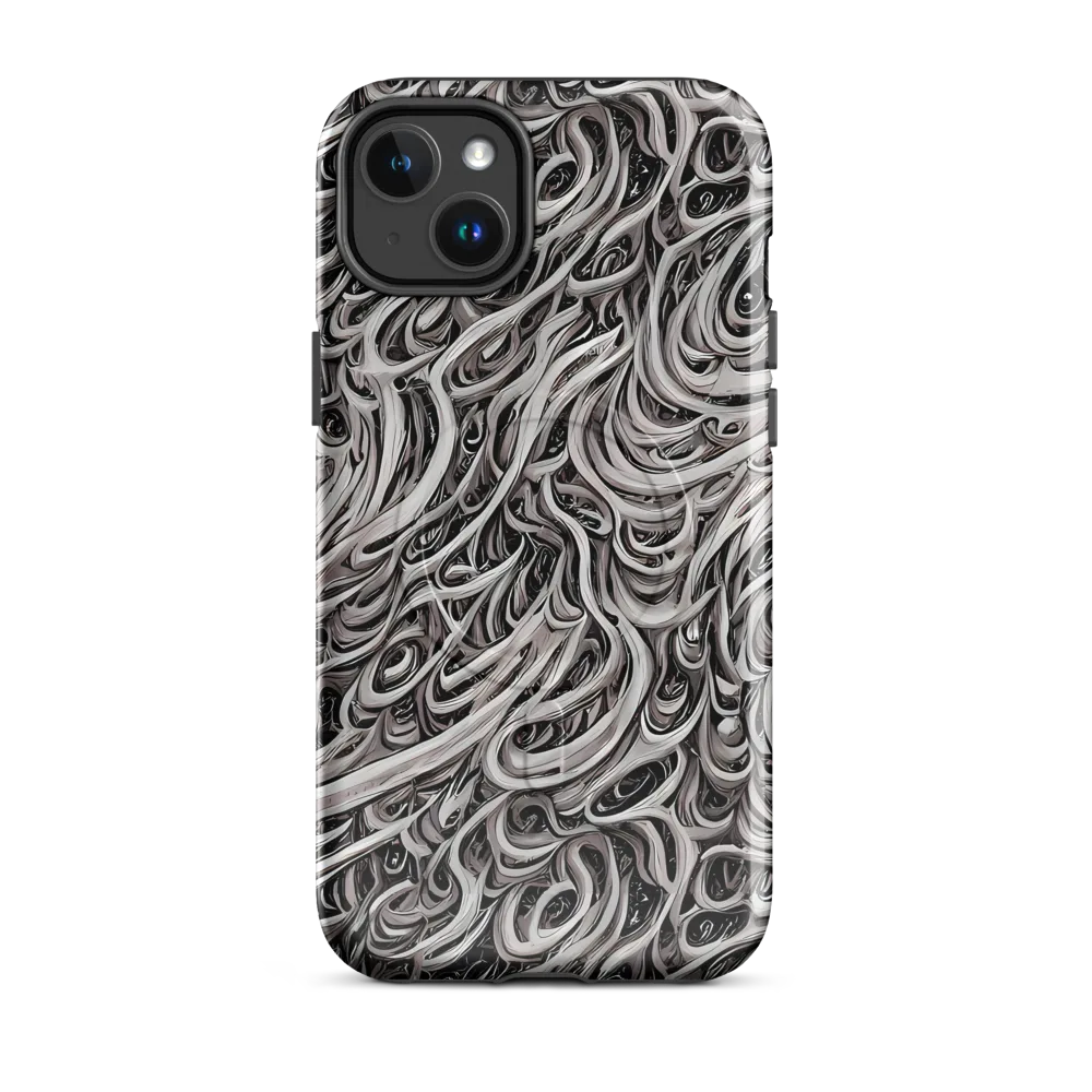 Noir Marbling on MagSafe Tough Case for iPhone® — Front