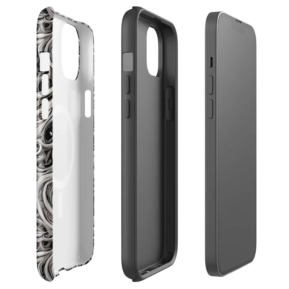 Noir Marbling on MagSafe Tough Case for iPhone® — Front