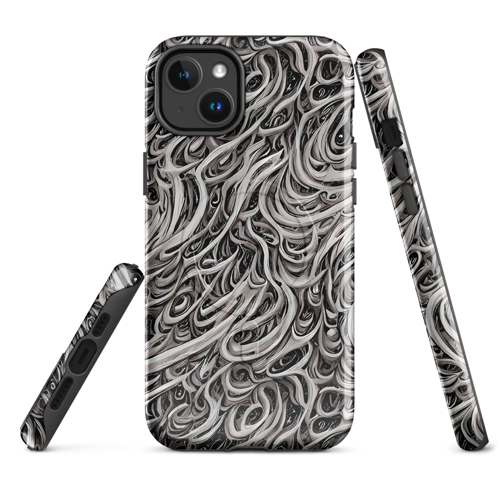 Noir Marbling on MagSafe Tough Case for iPhone® — Front