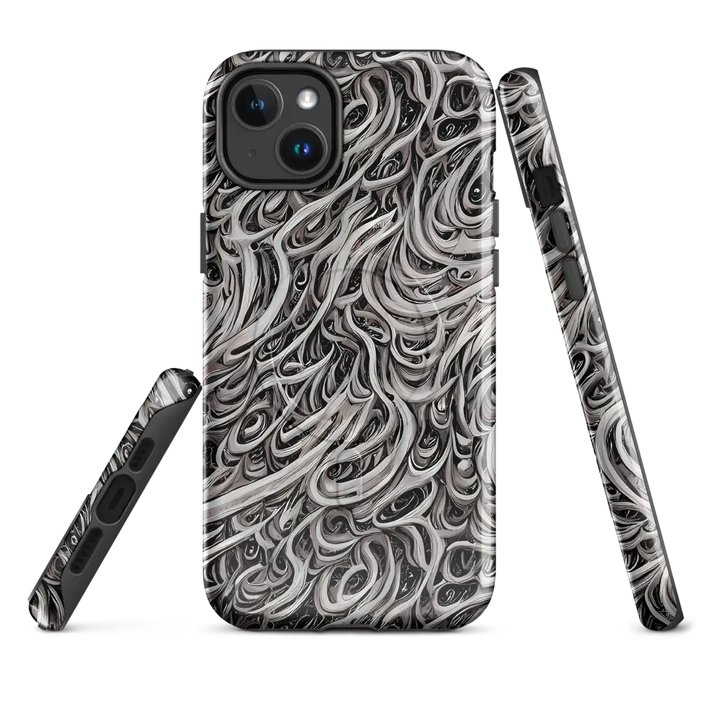 Noir Marbling on MagSafe Tough Case for iPhone® — Front